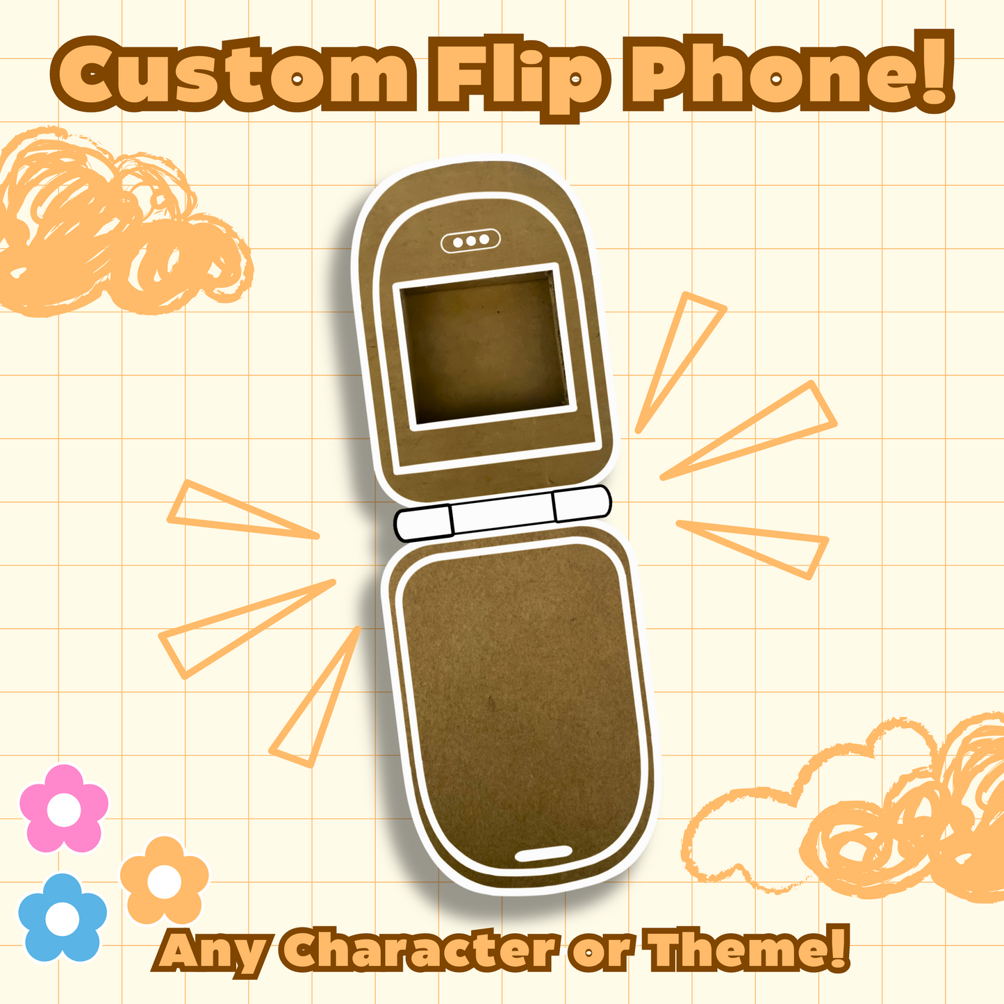 Custom Cardboard Flip Phone!