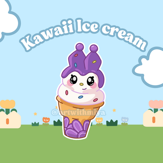 Kawaii Ice cream Vinyl Sticker