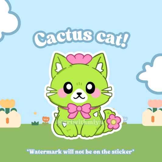 Cactus Cat Sticker