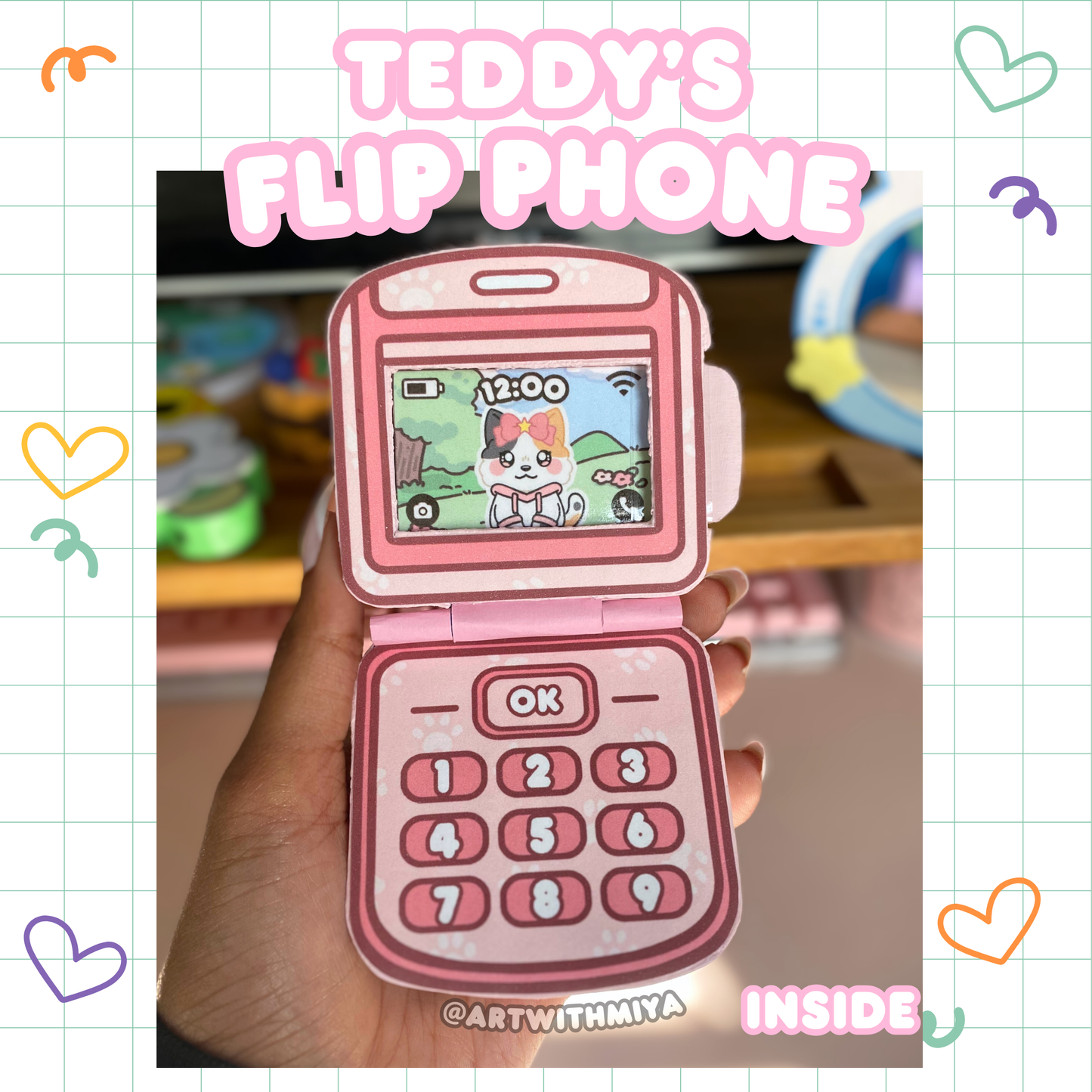 Teddy's Cardboard Flip Phone