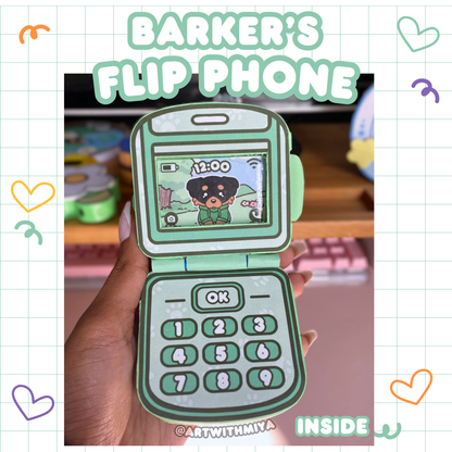 Barker's Cardboard Flip Phone