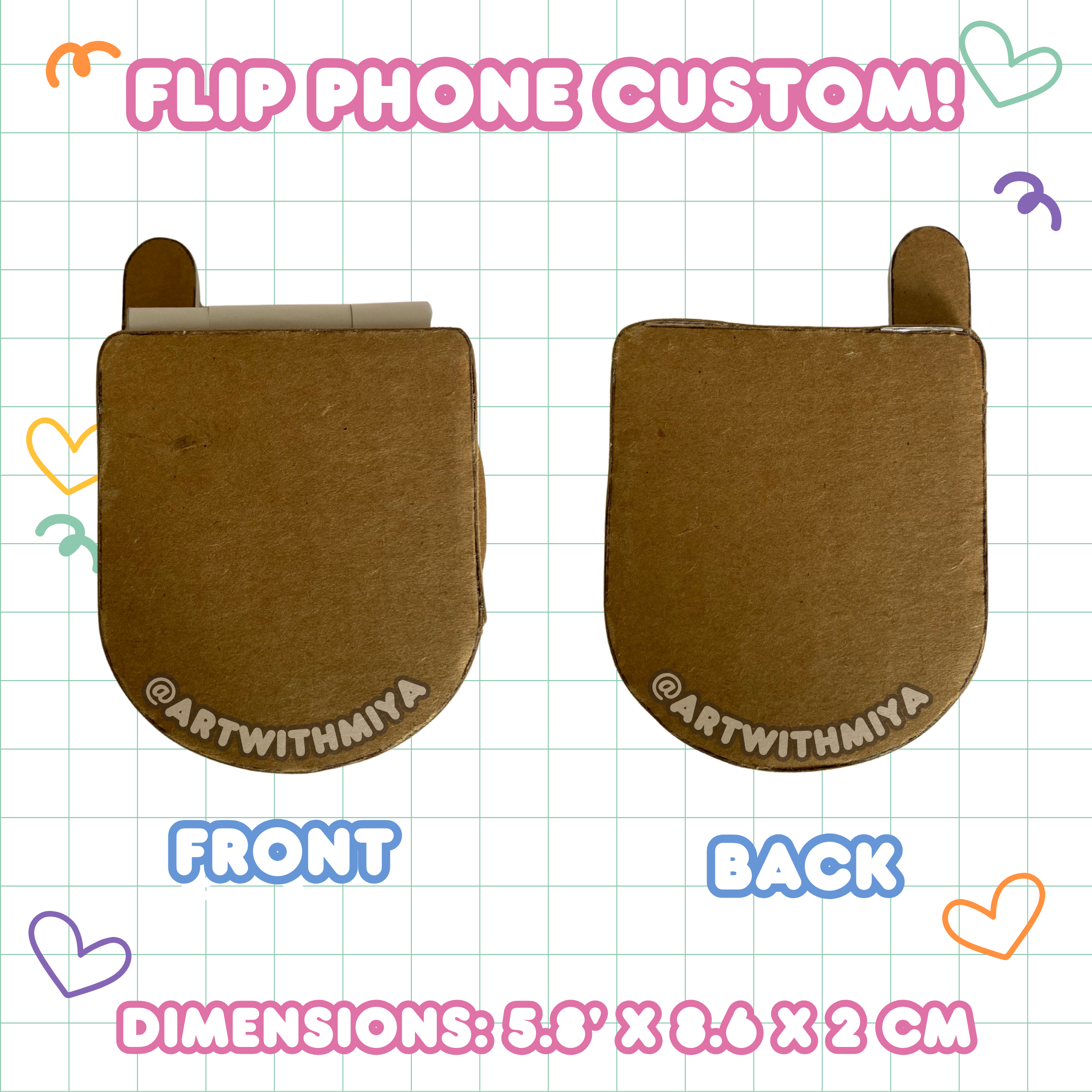 Cardboard Flip Phone Custom – ArtWithMiya