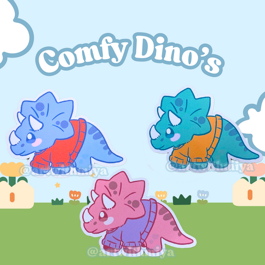 Comfy Dino Stickers